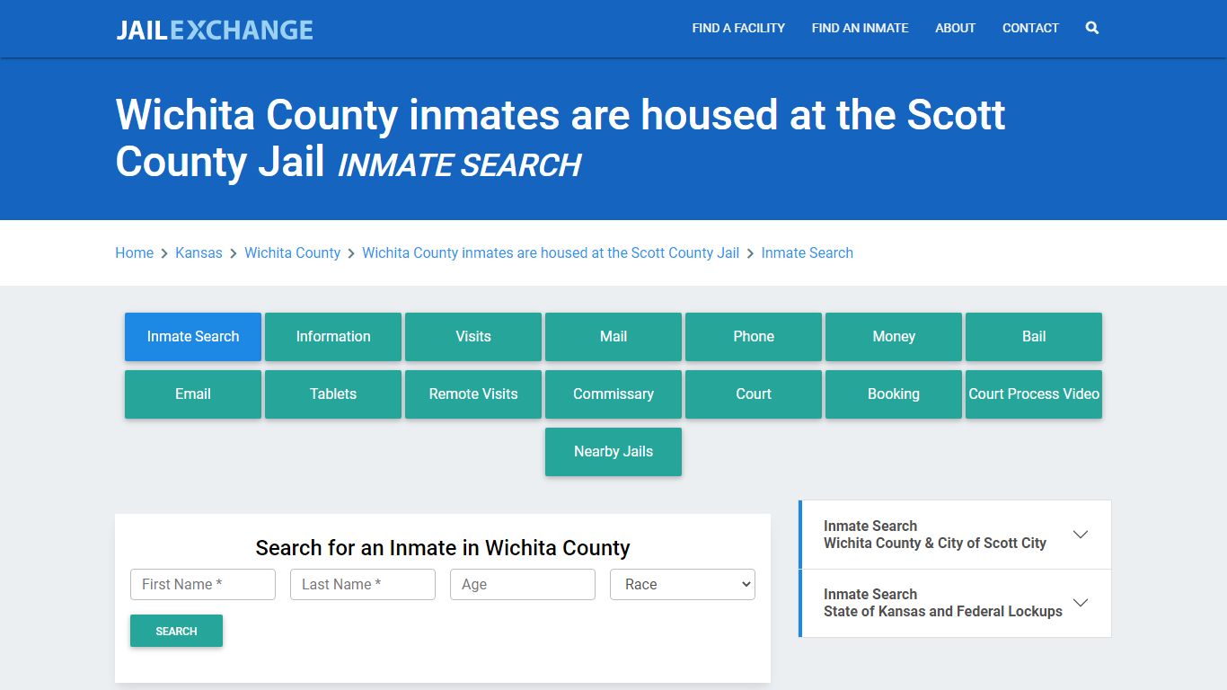 Wichita County inmates are housed at the Scott County Jail